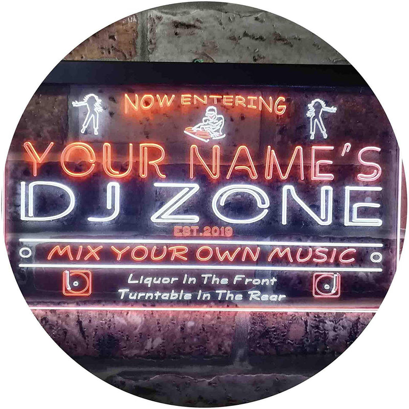 Personalized Music DJ Zone DJ Gift LED Light Sign - LED Gift Works