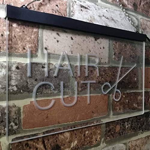 Barber Salon Hair Cut LED Light Sign - LED Gift Works