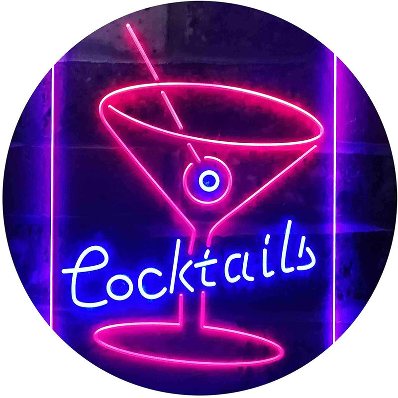 Cocktails LED Light Sign - LED Gift Works