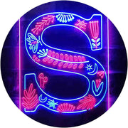Family Name Letter S Monogram Initial LED Light Sign - LED Gift Works