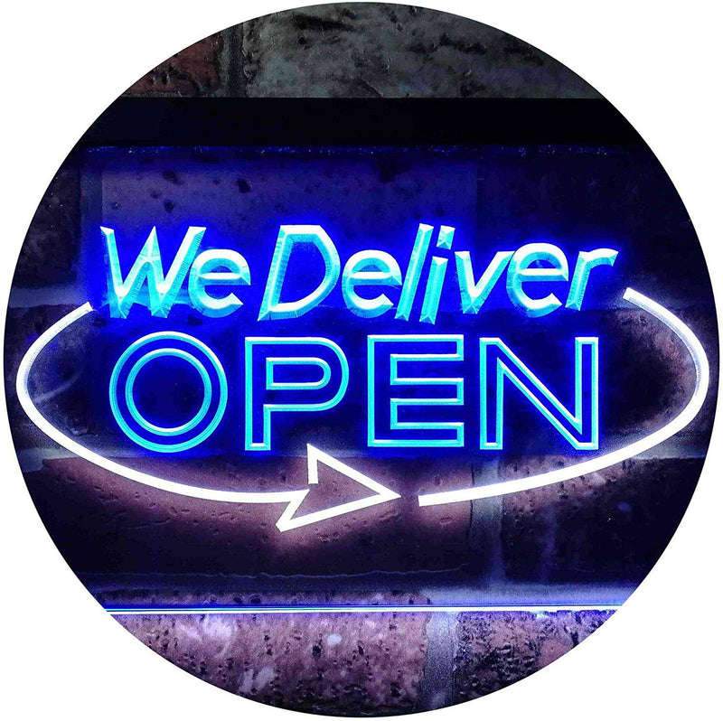 Open Delivery We Deliver LED Light Sign - LED Gift Works
