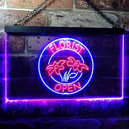 Flower Shop Open Florist LED Light Sign - Way Up Gifts