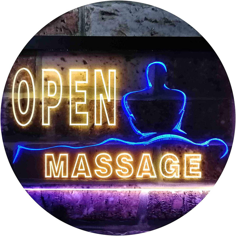 Open Massage LED Light Sign - LED Gift Works