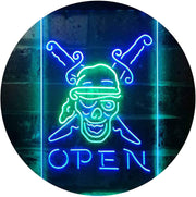 Beach Shop Pirate Open LED Light Sign - LED Gift Works