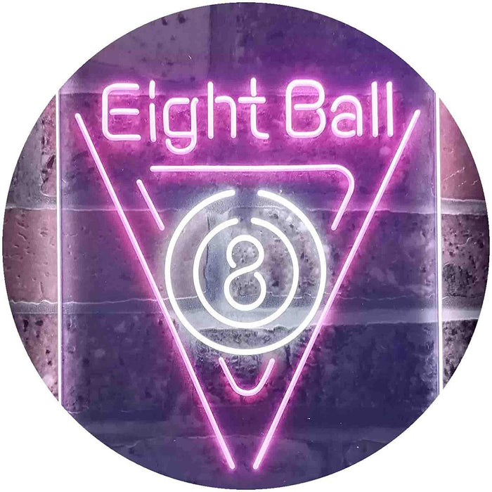 Eight Ball Pool Billiards LED Light Sign - Way Up Gifts