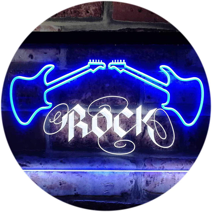 Guitars Rock Music LED Light Sign - Way Up Gifts