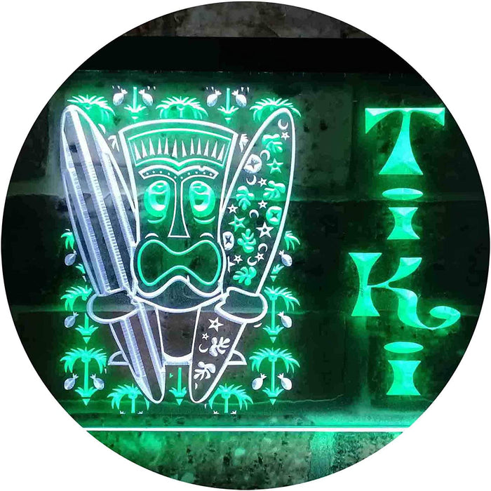 Surf Mask Man Tiki Bar LED Light Sign - Way Up Gifts