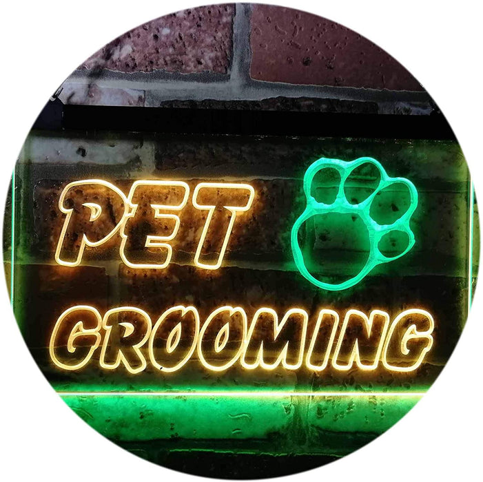 Paw Print Pet Grooming LED Light Sign - Way Up Gifts