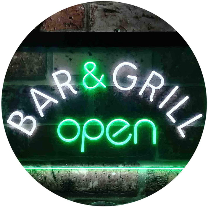 Bar & Grill Restaurant Open LED Light Sign - Way Up Gifts
