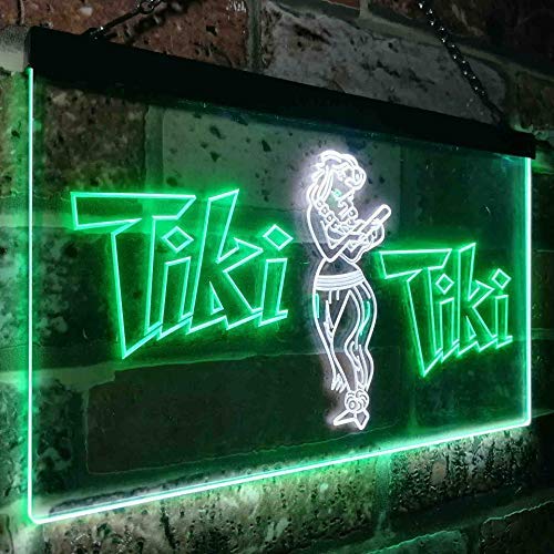 Hula Dancer Tiki Tiki Bar LED Light Sign - LED Gift Works