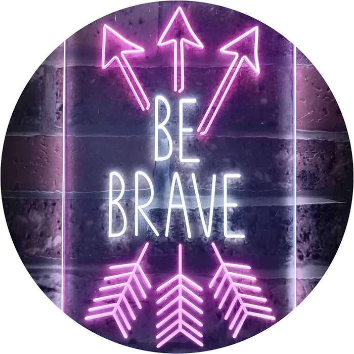 Arrows Be Brave LED Light Sign - Way Up Gifts