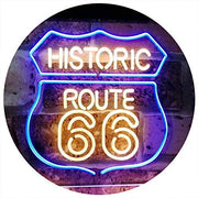 Historic Route 66 LED Light Sign - LED Gift Works
