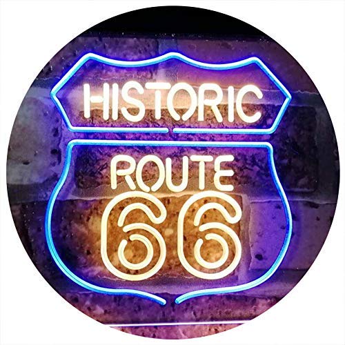Historic Route 66 LED Light Sign - Way Up Gifts