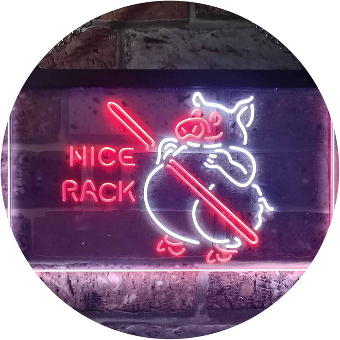 Nice Rack BBQ Pig Pool Billiards LED Light Sign - Way Up Gifts
