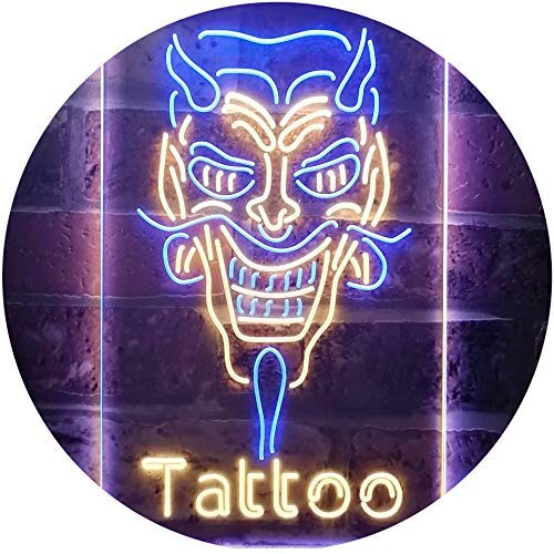 Hannya Mask Tattoo LED Light Sign - LED Gift Works