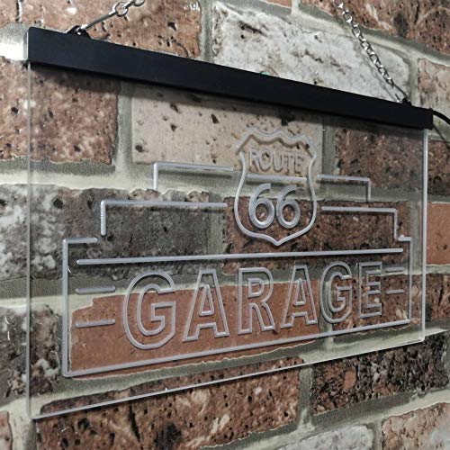 Route 66 Garage LED Light Sign - Way Up Gifts