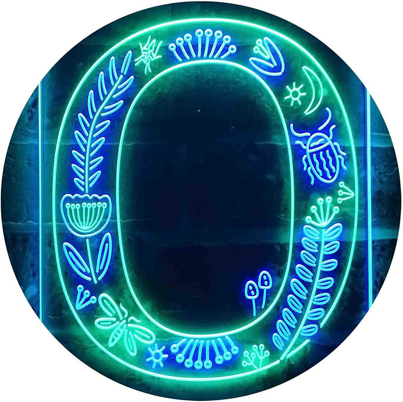 Family Name Letter O Monogram Initial LED Light Sign - LED Gift Works