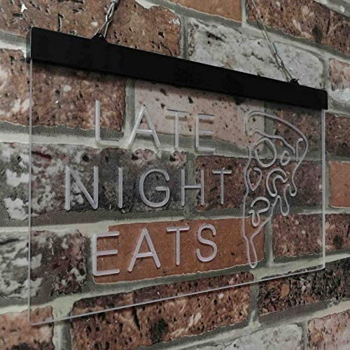 Late Night Eats Pizza LED Light Sign - LED Gift Works