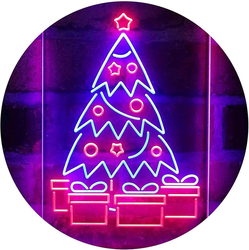 Christmas Tree Present Gifts LED Light Sign - LED Gift Works