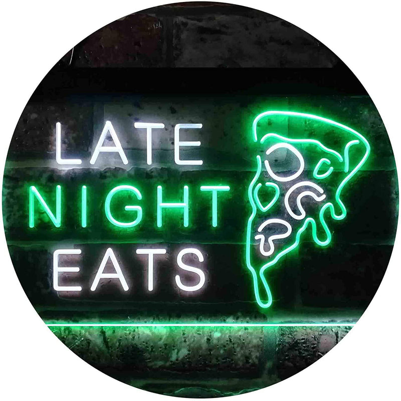 Late Night Eats Pizza LED Light Sign - LED Gift Works