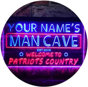 Personalized Patriots Country Man Cave LED Light Sign - LED Gift Works