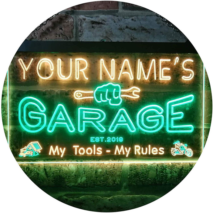 Personalized Home Garage Tools Handyman LED Light Sign - Way Up Gifts