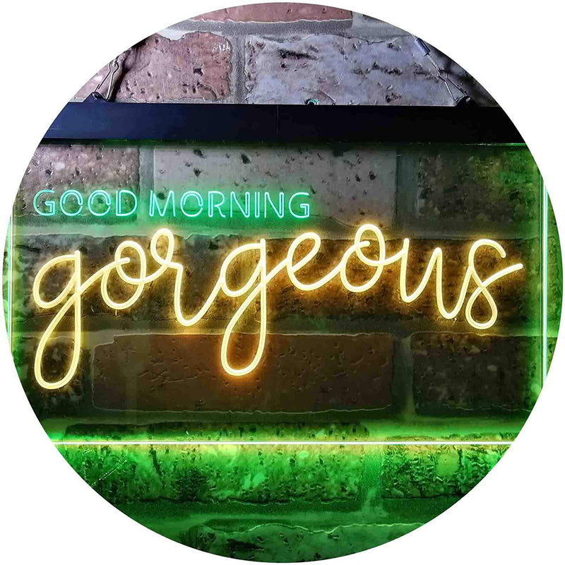 Girlfriend Gift Good Morning Gorgeous LED Light Sign - LED Gift Works