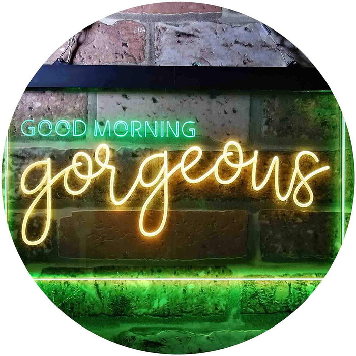 Girlfriend Gift Good Morning Gorgeous LED Light Sign - Way Up Gifts