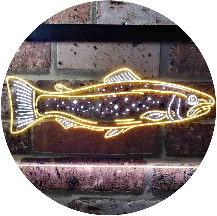 Trout Fish Bait Shop Fishing LED Light Sign - Way Up Gifts