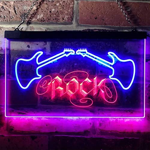 Guitars Rock Music LED Light Sign - Way Up Gifts
