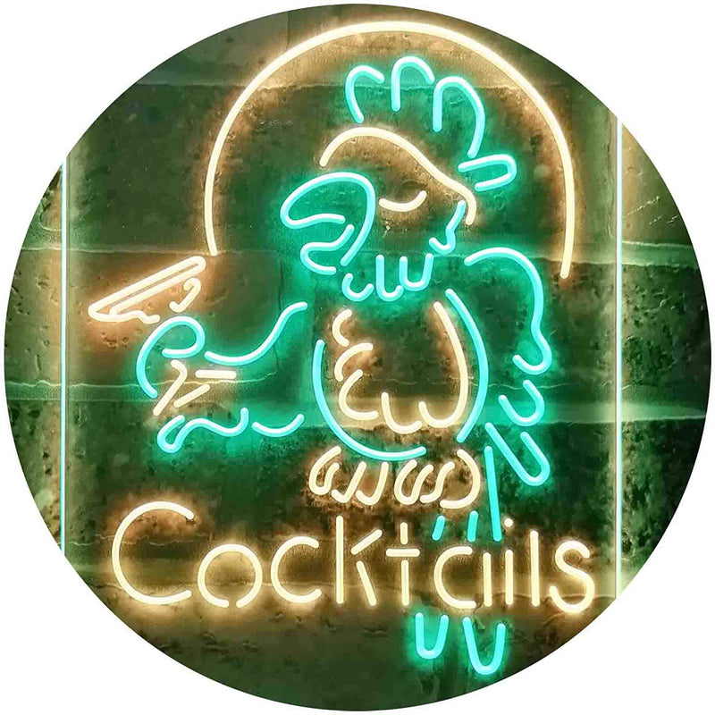 Cocktails Parrot LED Light Sign - LED Gift Works