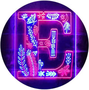Family Name Letter E Monogram Initial LED Light Sign - LED Gift Works
