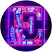 Family Name Letter E Monogram Initial LED Light Sign - Way Up Gifts