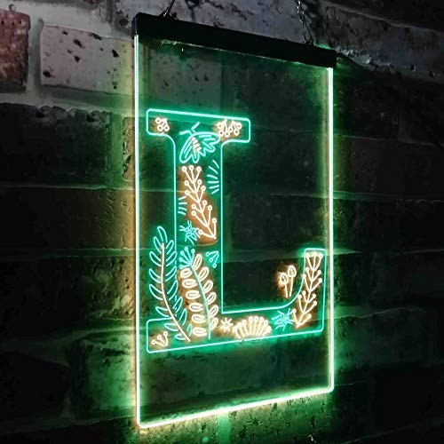 Family Name Letter L Monogram Initial LED Light Sign - Way Up Gifts