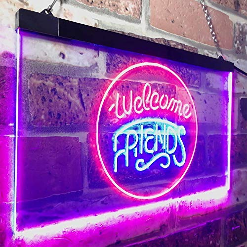 Welcome Friends LED Light Sign - LED Gift Works