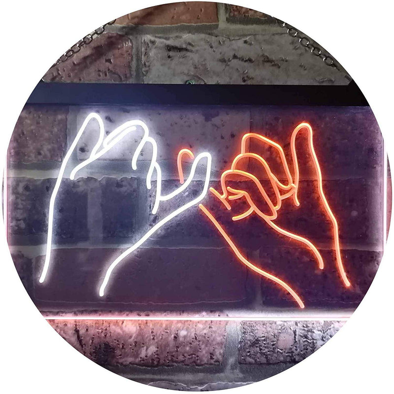 Pinky Swear Promise Cute Room Decor LED Light Sign - LED Gift Works
