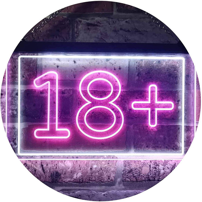 Adults Only 18+ LED Light Sign - Way Up Gifts