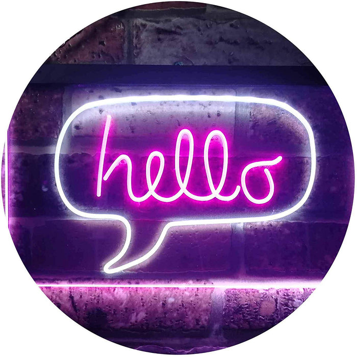 Hello Quote Bubble LED Light Sign - Way Up Gifts