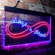 Love Infinity Always & Forever LED Light Sign - LED Gift Works