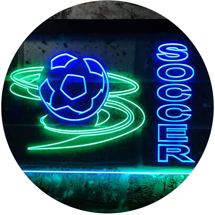 Kids Room Decor Soccer LED Light Sign - Way Up Gifts
