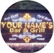 Personalized Hot Food Cold Beer Bar & Grill LED Light Sign - Way Up Gifts