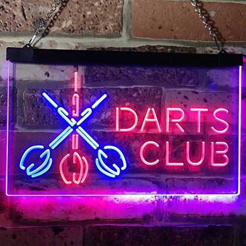 Darts Club LED Light Sign - LED Gift Works