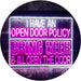 Open Door Policy Bring Beer Open Door LED Light Sign - Way Up Gifts