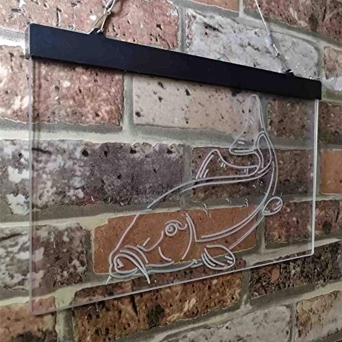 Cabin Fishing Bait Store Carp Fish LED Light Sign - Way Up Gifts