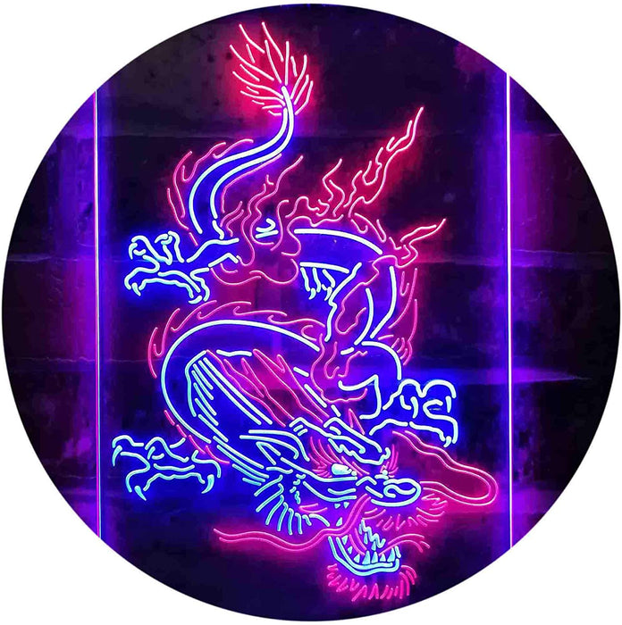 Chinese Dragon Man Cave Tattoo LED Light Sign - Way Up Gifts