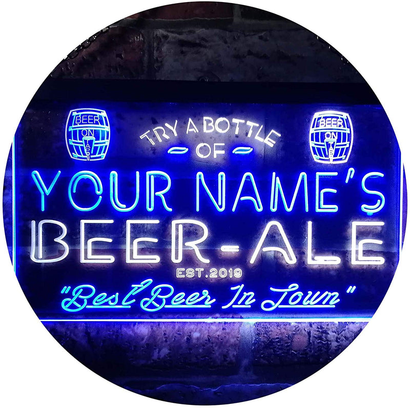 Personalized Home Brew Beer Ale Bar LED Light Sign - LED Gift Works