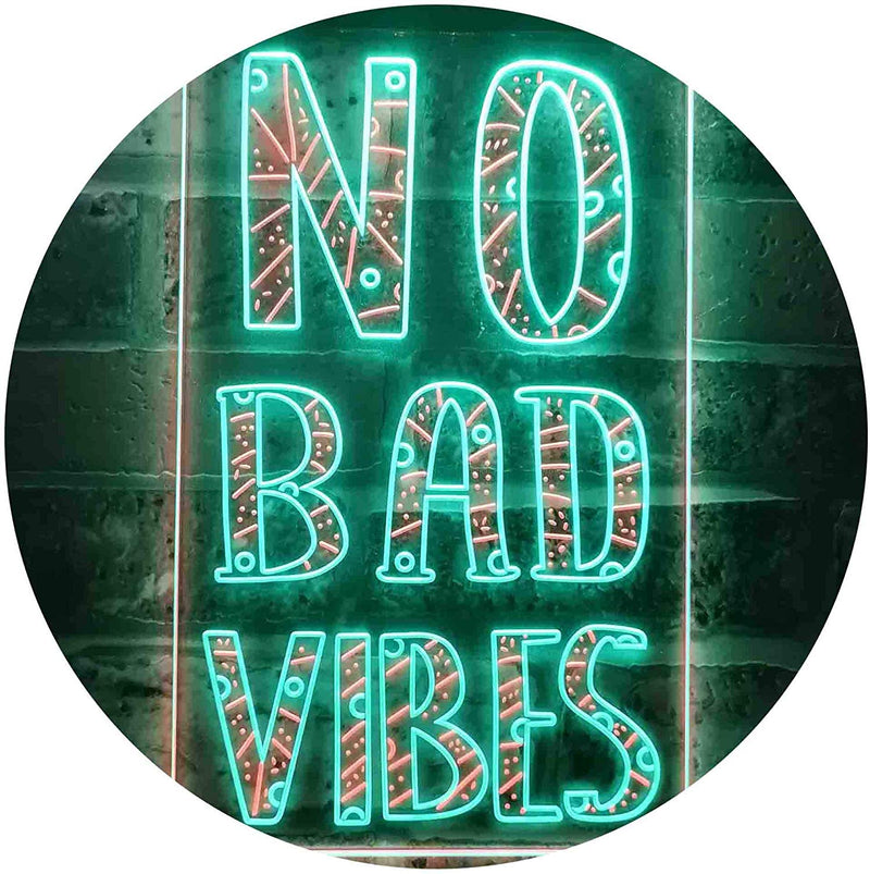 No Bad Vibes LED Light Sign - LED Gift Works
