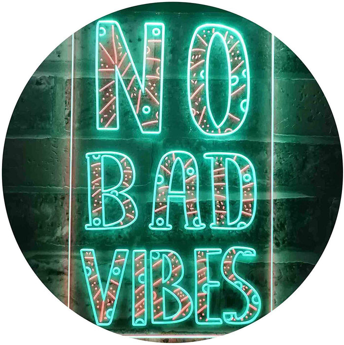 No Bad Vibes LED Light Sign - Way Up Gifts