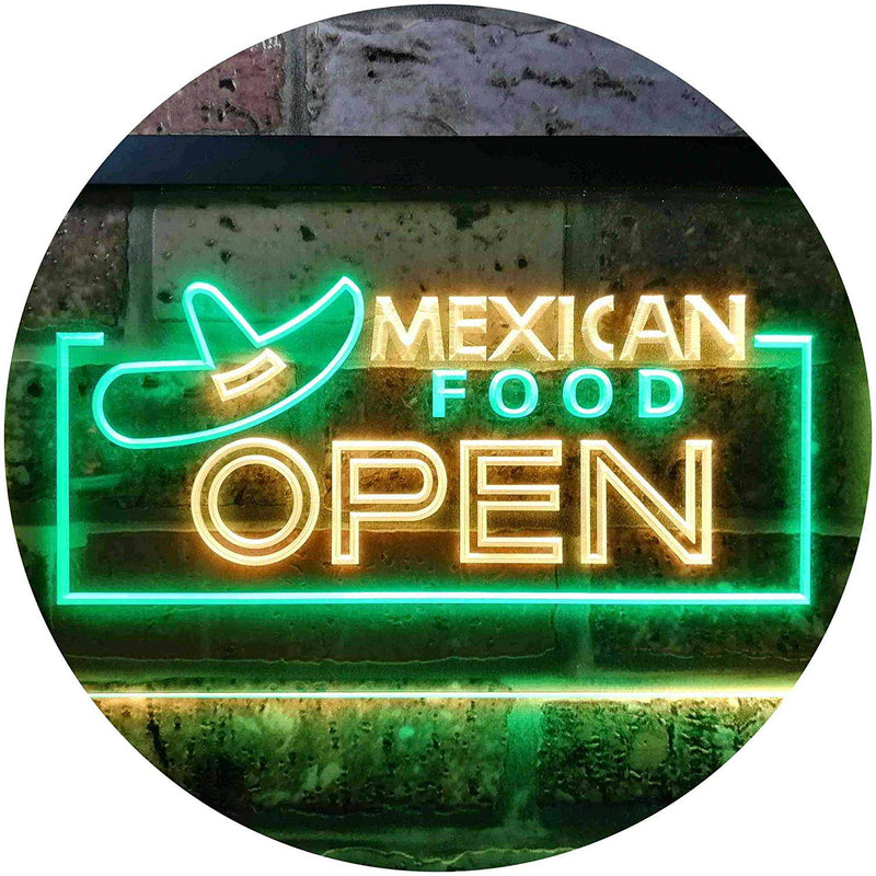 Restaurant Mexican Food Open LED Light Sign - LED Gift Works