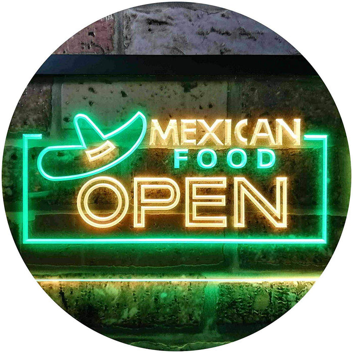 Restaurant Mexican Food Open LED Light Sign - Way Up Gifts
